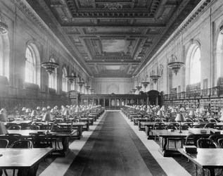 Huvudläsesalen, New York Public Library, c.1910-20